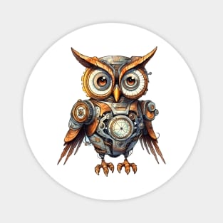 Steampunk Owl Magnet